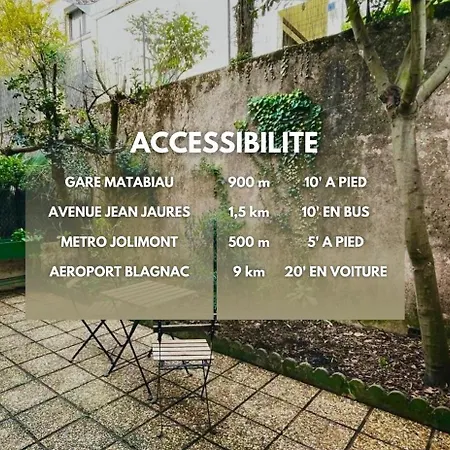 Large 2-room Air-conditioned With Terrace - Near Train Station Toulouse